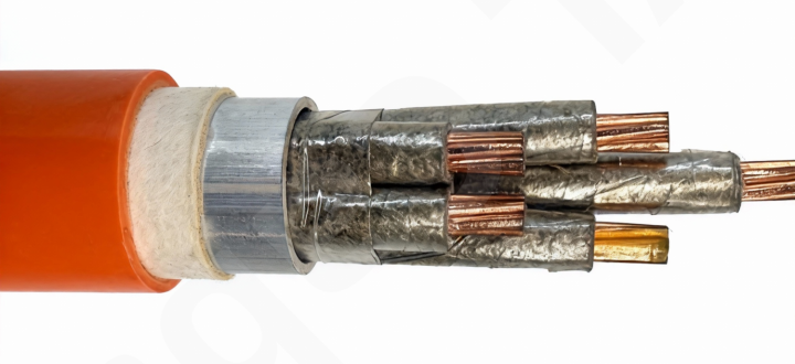 Cu/Mica/Al-Tube/LSZH Flexible Mineral Insulated Cable (0.6/1kV 5×10mm²)
